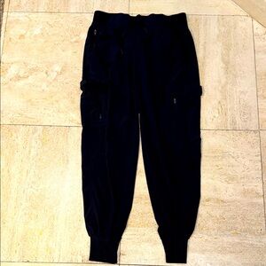 Black Jogger Pants w/cuff leg- lots of pockets